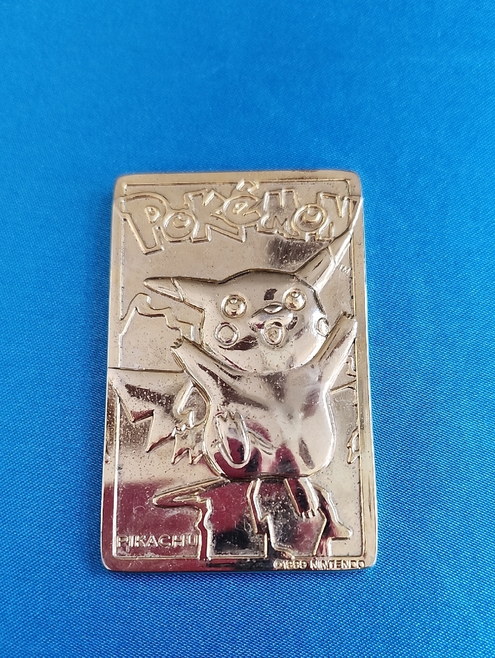 1999 Pokemon Pikachu Gold Plated Card By Nintendo